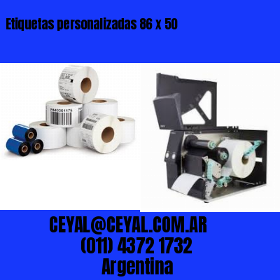 Etiquetas personalizadas 86 x 50