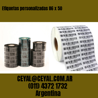 Etiquetas personalizadas 86 x 50