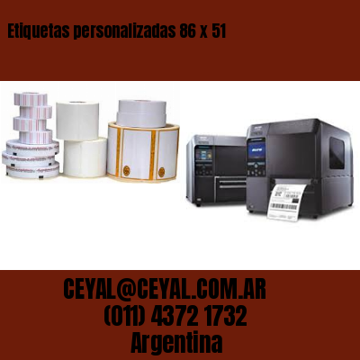 Etiquetas personalizadas 86 x 51