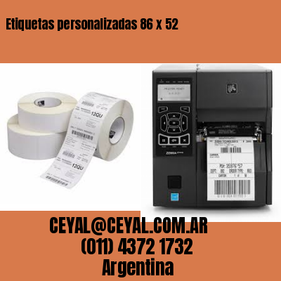Etiquetas personalizadas 86 x 52
