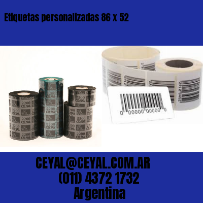 Etiquetas personalizadas 86 x 52