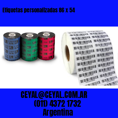 Etiquetas personalizadas 86 x 54