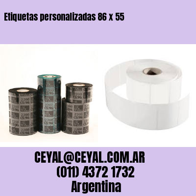 Etiquetas personalizadas 86 x 55