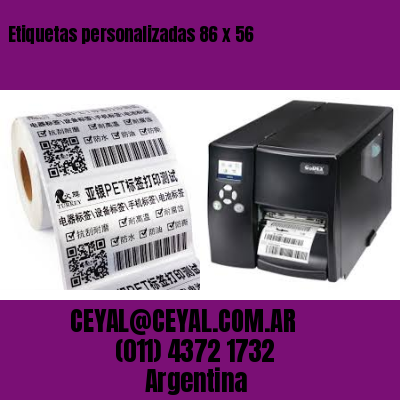 Etiquetas personalizadas 86 x 56