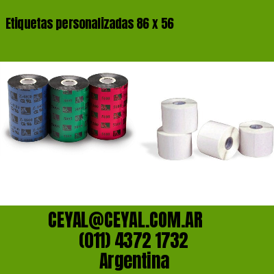 Etiquetas personalizadas 86 x 56