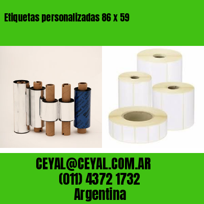 Etiquetas personalizadas 86 x 59