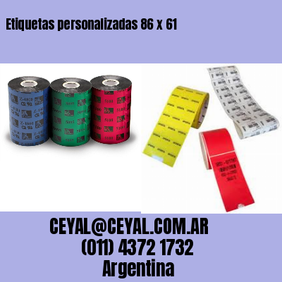 Etiquetas personalizadas 86 x 61