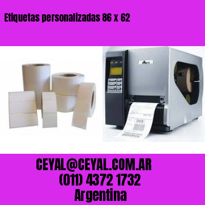 Etiquetas personalizadas 86 x 62