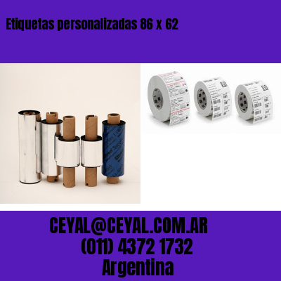 Etiquetas personalizadas 86 x 62