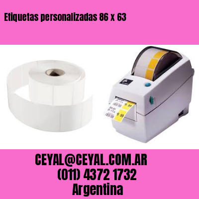Etiquetas personalizadas 86 x 63
