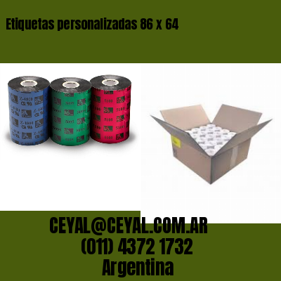 Etiquetas personalizadas 86 x 64