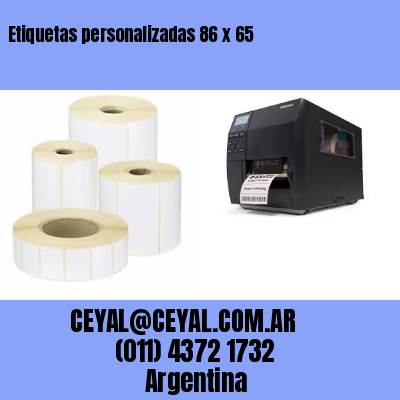 Etiquetas personalizadas 86 x 65