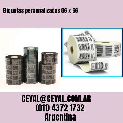 Etiquetas personalizadas 86 x 66
