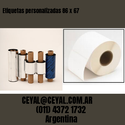 Etiquetas personalizadas 86 x 67