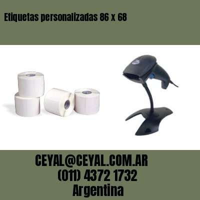 Etiquetas personalizadas 86 x 68
