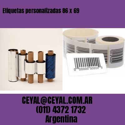Etiquetas personalizadas 86 x 69