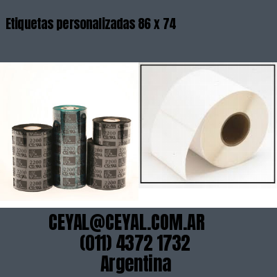Etiquetas personalizadas 86 x 74