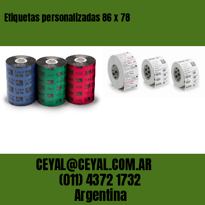Etiquetas personalizadas 86 x 78