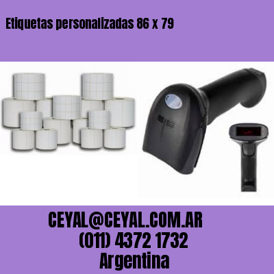 Etiquetas personalizadas 86 x 79