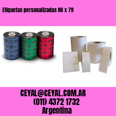 Etiquetas personalizadas 86 x 79