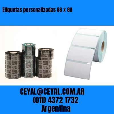 Etiquetas personalizadas 86 x 80