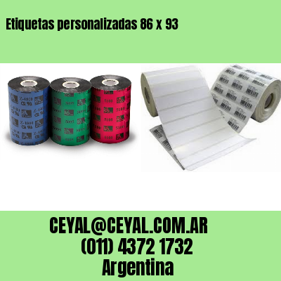 Etiquetas personalizadas 86 x 93