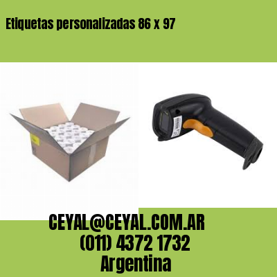 Etiquetas personalizadas 86 x 97