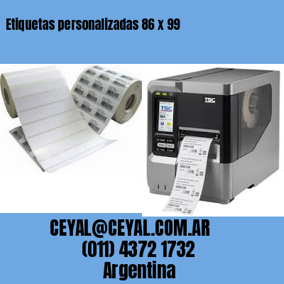 Etiquetas personalizadas 86 x 99