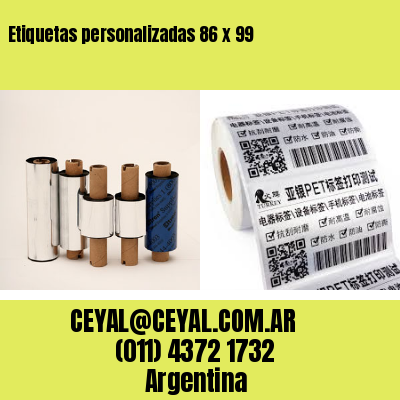 Etiquetas personalizadas 86 x 99