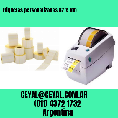 Etiquetas personalizadas 87 x 100