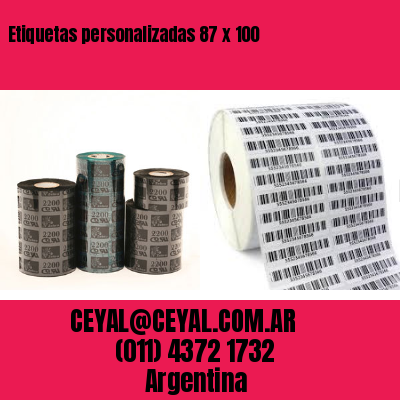 Etiquetas personalizadas 87 x 100