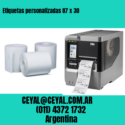 Etiquetas personalizadas 87 x 30