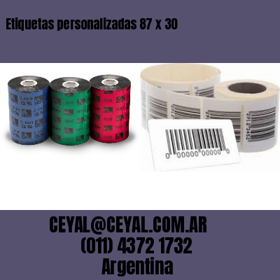 Etiquetas personalizadas 87 x 30