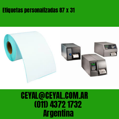 Etiquetas personalizadas 87 x 31