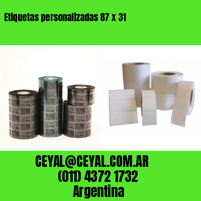 Etiquetas personalizadas 87 x 31