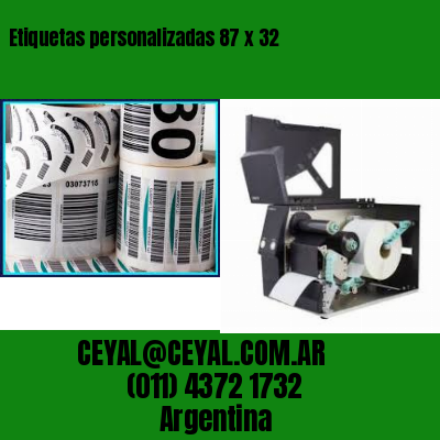 Etiquetas personalizadas 87 x 32