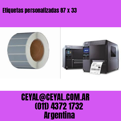 Etiquetas personalizadas 87 x 33