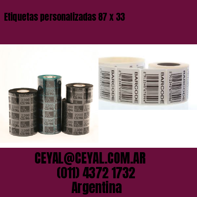 Etiquetas personalizadas 87 x 33