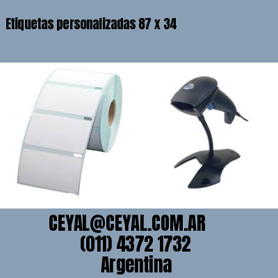 Etiquetas personalizadas 87 x 34