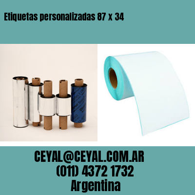 Etiquetas personalizadas 87 x 34