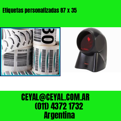 Etiquetas personalizadas 87 x 35
