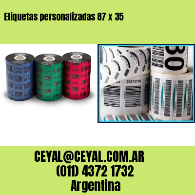 Etiquetas personalizadas 87 x 35