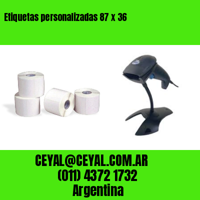 Etiquetas personalizadas 87 x 36