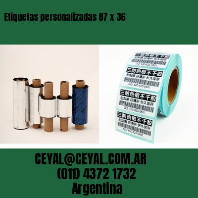 Etiquetas personalizadas 87 x 36