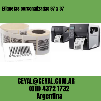 Etiquetas personalizadas 87 x 37