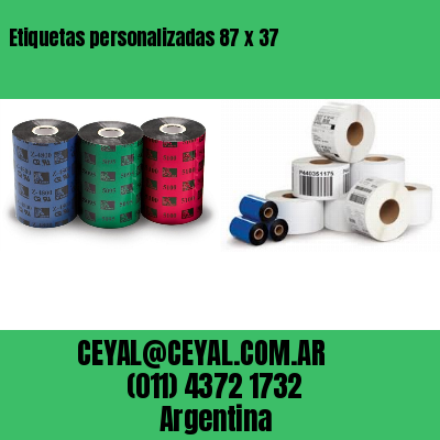 Etiquetas personalizadas 87 x 37