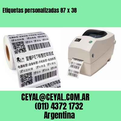 Etiquetas personalizadas 87 x 38