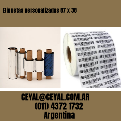 Etiquetas personalizadas 87 x 38