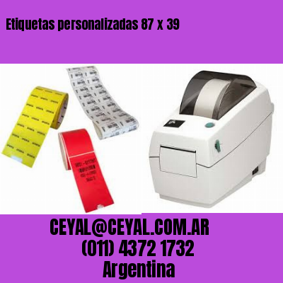 Etiquetas personalizadas 87 x 39