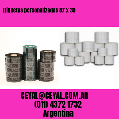 Etiquetas personalizadas 87 x 39